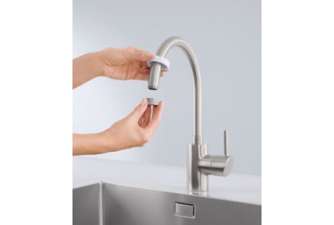 Brita Sistema On Tap Filtro per l'acqua del rubinetto Argento, Bianco