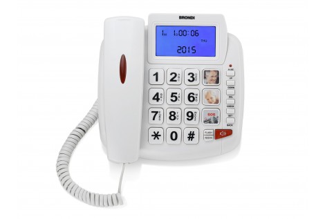Brondi Bravo 90 Telefono analogico Bianco Identificatore di chiamata