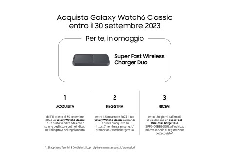 Samsung Galaxy Watch6 Classic Smartwatch Fitness Tracker Ghiera Interattiva in Acciao Inox 47mm Silver SMR960NZSAITV